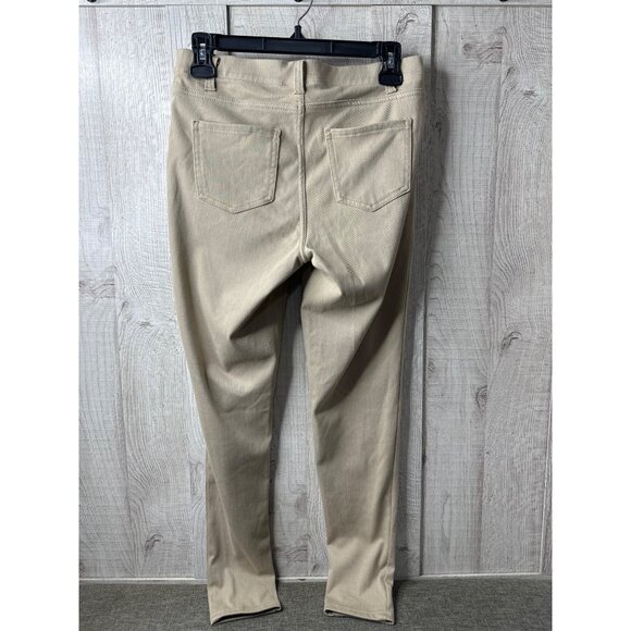 Faded Glory Beige Slim Fit Stretch Knit Pants Womens Medium (8-10) Belt Loops - Picture 2 of 6